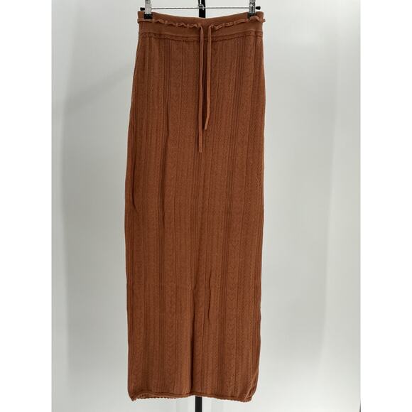 Lpa 'Bennett' Brown Cotton Maxi Skirt Size S - Picture 3 of 4